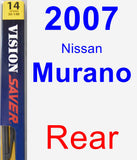 Rear Wiper Blade for 2007 Nissan Murano - Rear