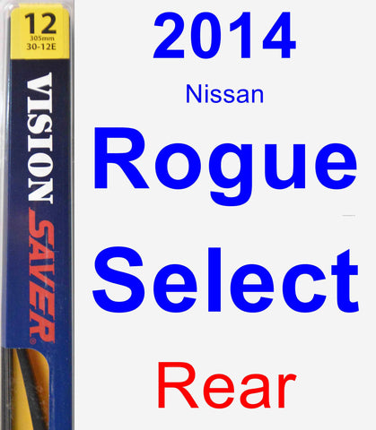 Rear Wiper Blade for 2014 Nissan Rogue Select - Rear