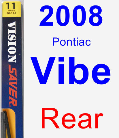 Rear Wiper Blade for 2008 Pontiac Vibe - Rear