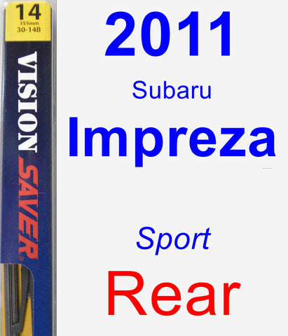 Rear Wiper Blade for 2011 Subaru Impreza - Rear