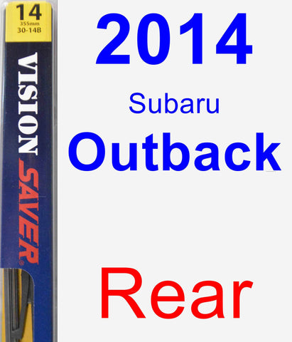 Rear Wiper Blade for 2014 Subaru Outback - Rear