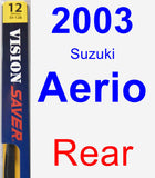 Rear Wiper Blade for 2003 Suzuki Aerio - Rear