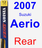 Rear Wiper Blade for 2007 Suzuki Aerio - Rear