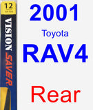 Rear Wiper Blade for 2001 Toyota RAV4 - Rear