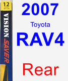 Rear Wiper Blade for 2007 Toyota RAV4 - Rear