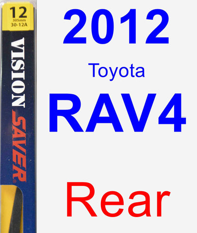 Rear Wiper Blade for 2012 Toyota RAV4 - Rear