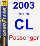 Passenger Wiper Blade for 2003 Acura CL - Premium