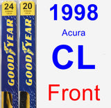 Front Wiper Blade Pack for 1998 Acura CL - Premium