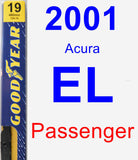 Passenger Wiper Blade for 2001 Acura EL - Premium