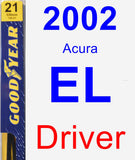 Driver Wiper Blade for 2002 Acura EL - Premium