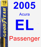 Passenger Wiper Blade for 2005 Acura EL - Premium