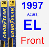 Front Wiper Blade Pack for 1997 Acura EL - Premium