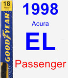 Passenger Wiper Blade for 1998 Acura EL - Premium
