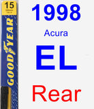 Rear Wiper Blade for 1998 Acura EL - Premium