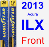 Front Wiper Blade Pack for 2013 Acura ILX - Premium