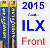 Front Wiper Blade Pack for 2015 Acura ILX - Premium