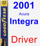 Driver Wiper Blade for 2001 Acura Integra - Premium
