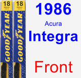 Front Wiper Blade Pack for 1986 Acura Integra - Premium