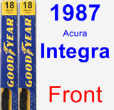 Front Wiper Blade Pack for 1987 Acura Integra - Premium