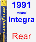 Rear Wiper Blade for 1991 Acura Integra - Premium