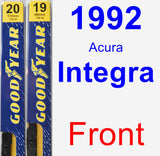 Front Wiper Blade Pack for 1992 Acura Integra - Premium