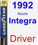 Driver Wiper Blade for 1992 Acura Integra - Premium