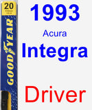 Driver Wiper Blade for 1993 Acura Integra - Premium