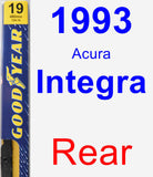 Rear Wiper Blade for 1993 Acura Integra - Premium