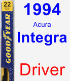 Driver Wiper Blade for 1994 Acura Integra - Premium