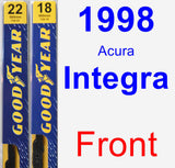 Front Wiper Blade Pack for 1998 Acura Integra - Premium