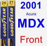 Front Wiper Blade Pack for 2001 Acura MDX - Premium