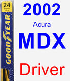 Driver Wiper Blade for 2002 Acura MDX - Premium