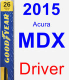 Driver Wiper Blade for 2015 Acura MDX - Premium