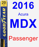 Passenger Wiper Blade for 2016 Acura MDX - Premium