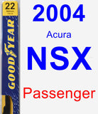 Passenger Wiper Blade for 2004 Acura NSX - Premium