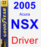 Driver Wiper Blade for 2005 Acura NSX - Premium