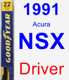 Driver Wiper Blade for 1991 Acura NSX - Premium