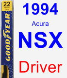 Driver Wiper Blade for 1994 Acura NSX - Premium