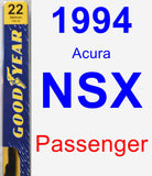 Passenger Wiper Blade for 1994 Acura NSX - Premium