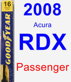 Passenger Wiper Blade for 2008 Acura RDX - Premium