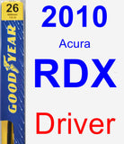 Driver Wiper Blade for 2010 Acura RDX - Premium