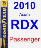 Passenger Wiper Blade for 2010 Acura RDX - Premium