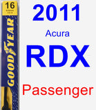 Passenger Wiper Blade for 2011 Acura RDX - Premium
