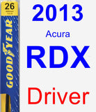 Driver Wiper Blade for 2013 Acura RDX - Premium