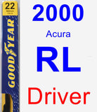 Driver Wiper Blade for 2000 Acura RL - Premium