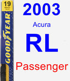 Passenger Wiper Blade for 2003 Acura RL - Premium