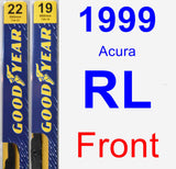 Front Wiper Blade Pack for 1999 Acura RL - Premium