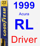 Driver Wiper Blade for 1999 Acura RL - Premium