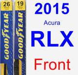Front Wiper Blade Pack for 2015 Acura RLX - Premium