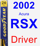 Driver Wiper Blade for 2002 Acura RSX - Premium